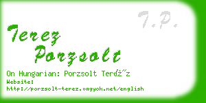 terez porzsolt business card